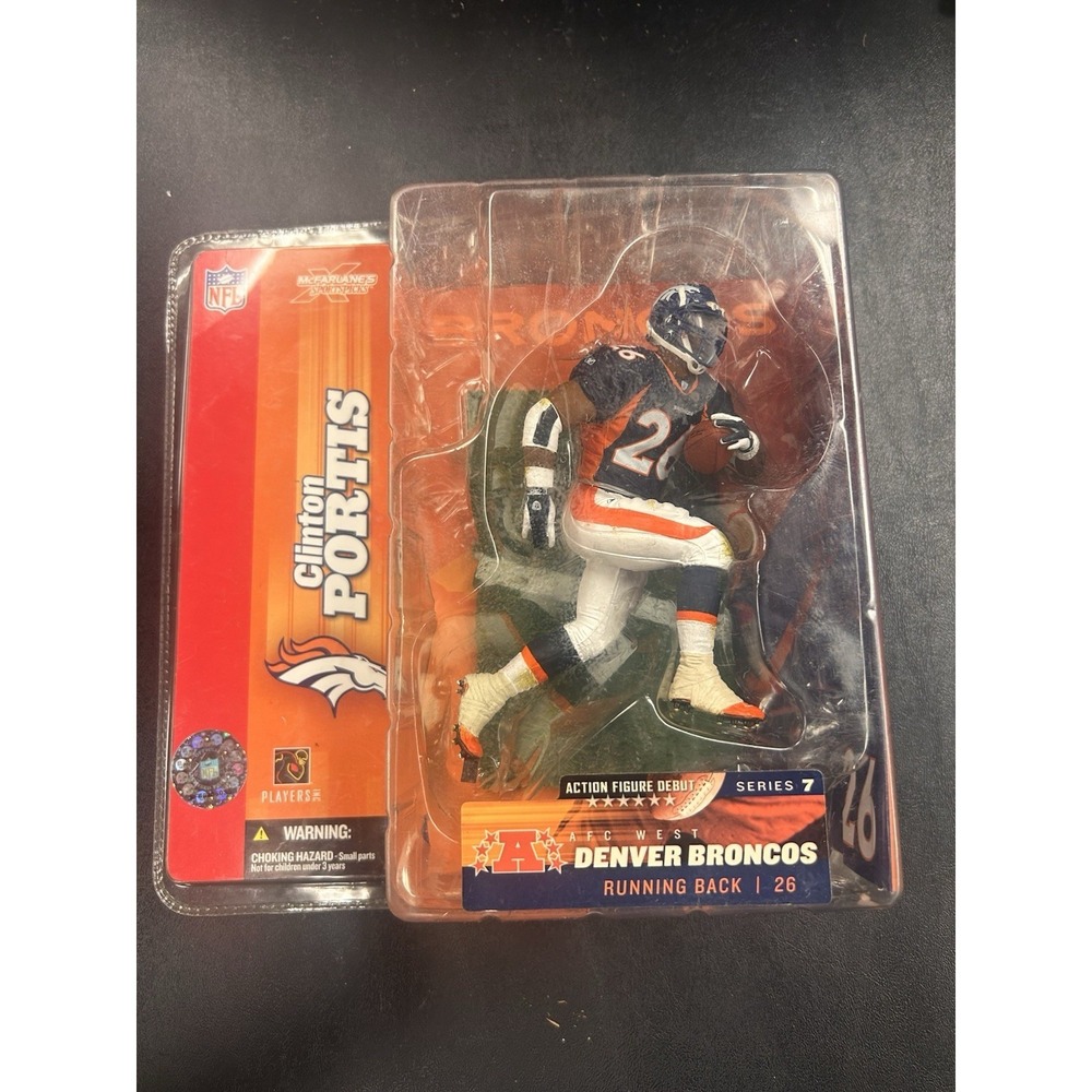 McFarlane NFL Clinton Portis Denver Broncos Series 7 Action Figure New 2003